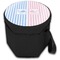 Striped w/ Whales Collapsible Personalized Cooler & Seat (Closed)