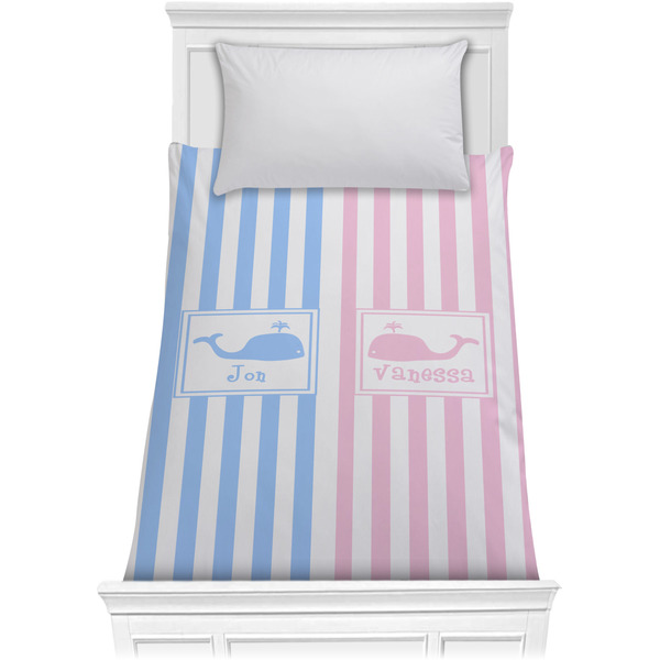 Striped w/ Whales Comforter (Twin)