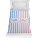 Striped w/ Whales Comforter - Twin (Personalized)