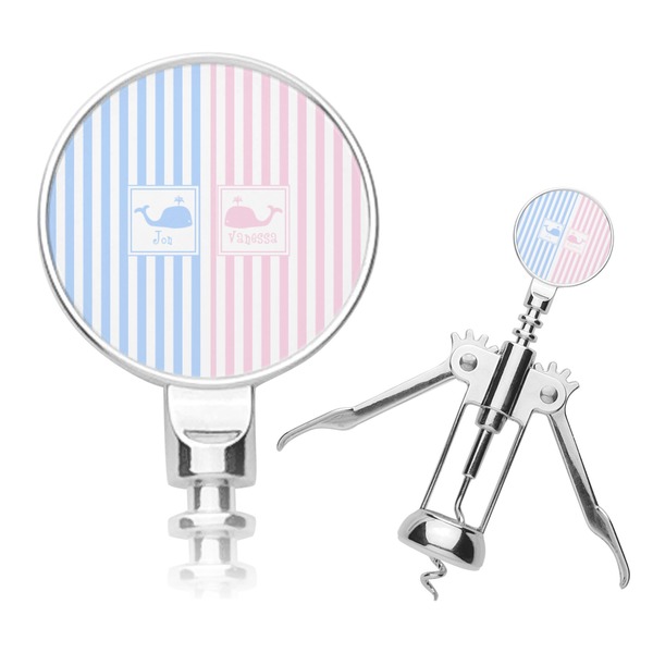 Custom Striped w/ Whales Corkscrew (Personalized)