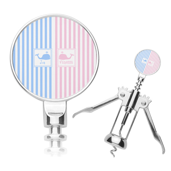 Custom Striped w/ Whales Corkscrew (Personalized)