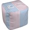 Striped w/ Whales Cube Poof Ottoman (Bottom)
