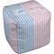 Striped w/ Whales Cube Pouf Ottoman (Personalized)