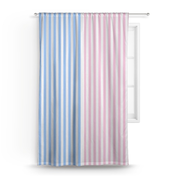 Custom Striped w/ Whales Curtain - 50"x84" Panel