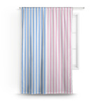 Striped w/ Whales Curtain Panel - Custom Size