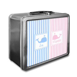 Striped w/ Whales Lunch Box (Personalized)