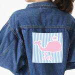 Striped w/ Whales Large Custom Shape Patch - 2XL (Personalized)