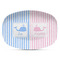 Striped w/ Whales Microwave & Dishwasher Safe CP Plastic Platter - Main