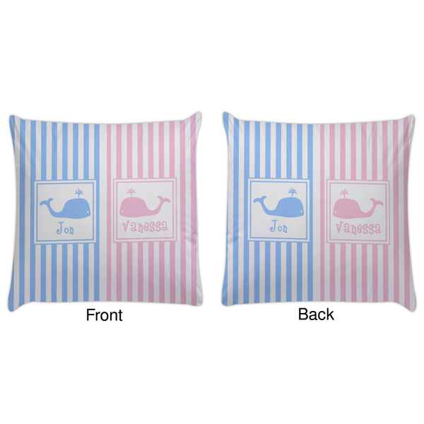 Striped w/ Whales Decorative Pillow Case - Approval