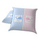 Striped w/ Whales Decorative Pillow Case - TWO