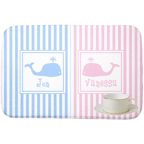Striped w/ Whales Dish Drying Mat
