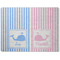Striped w/ Whales Dog Food Mat - Medium without bowls