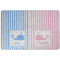 Striped w/ Whales Dog Food Mat w/ Multiple Names