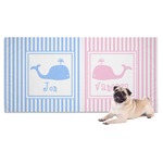 Striped w/ Whales Dog Towel (Personalized)