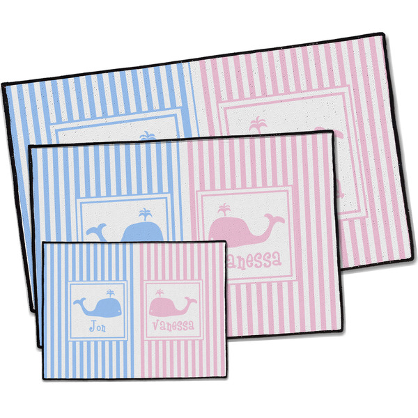 Striped w/ Whales Door Mats - PARENT MAIN