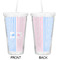 Striped w/ Whales Double Wall Tumbler with Straw - Approval
