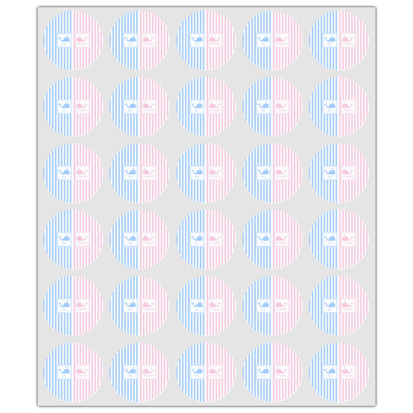 Striped w/ Whales Drink Topper - XSmall - Set of 30