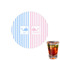 Striped w/ Whales Printed Drink Topper - 1.5" (Personalized)