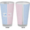 Striped w/ Whales Pint Glass - Full Color - Front & Back Views