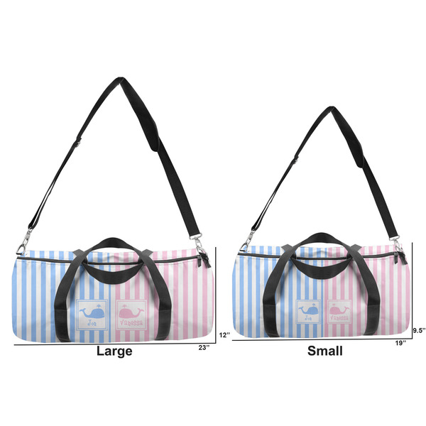 Striped w/ Whales Duffle Bag Small and Large