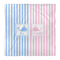 Striped w/ Whales Duvet Cover - Queen - Front