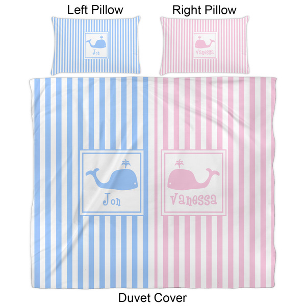 Striped w/ Whales Duvet Cover Set - King - Approval