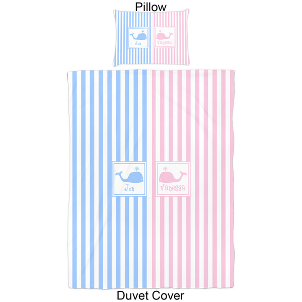 Striped w/ Whales Duvet Cover Set - Twin - Approval