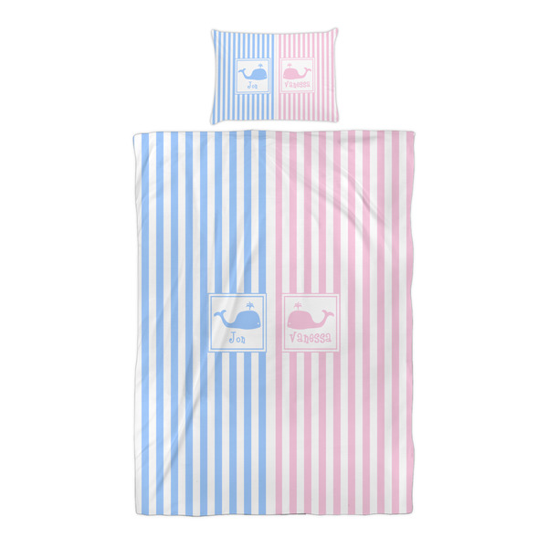 Striped w/ Whales Duvet Cover Set - Twin XL - Alt Approval