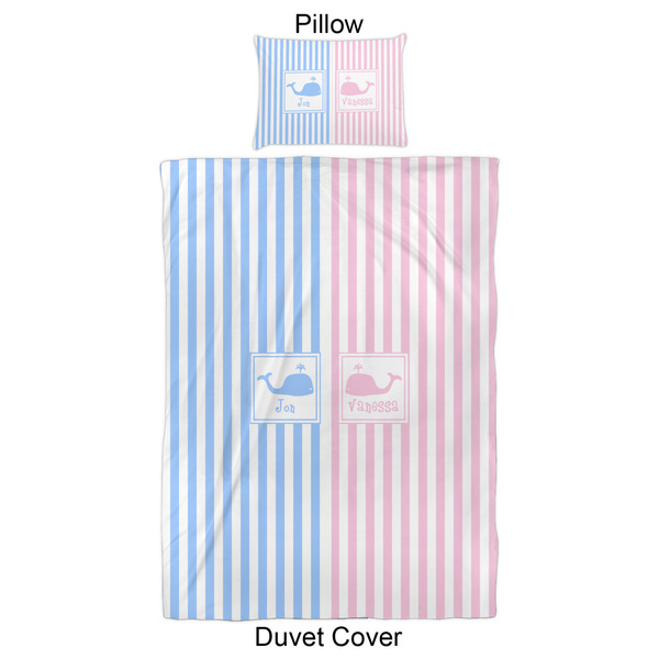 Striped w/ Whales Duvet Cover Set - Twin XL - Approval