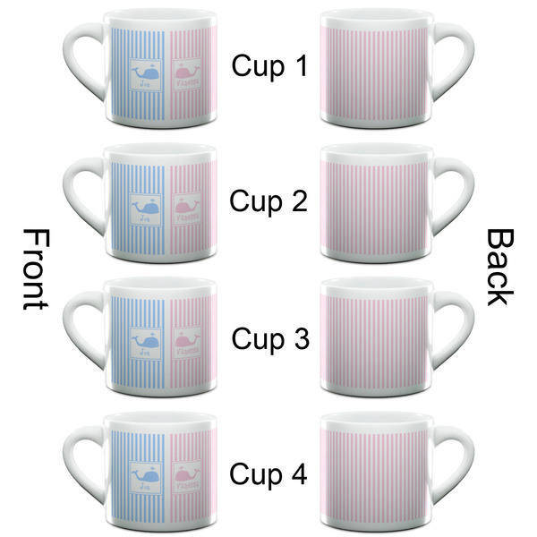 Striped w/ Whales Espresso Cup - 6oz (Double Shot Set of 4) APPROVAL