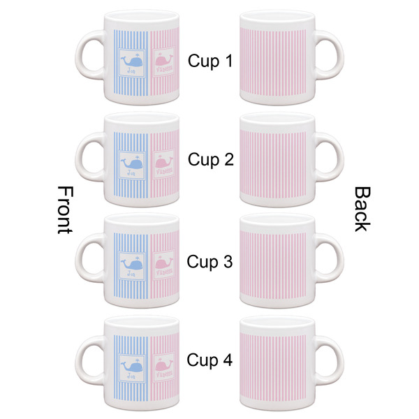 Striped w/ Whales Espresso Cup Set of 4 - Apvl