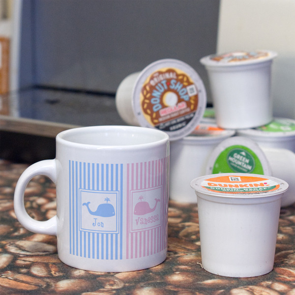 Striped w/ Whales Espresso Cup - Single Lifestyle