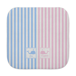 Striped w/ Whales Face Towel (Personalized)