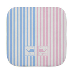 Striped w/ Whales Face Towel (Personalized)