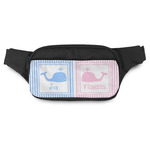 Striped w/ Whales Fanny Pack - Modern Style (Personalized)