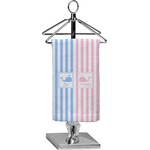 Striped w/ Whales Finger Tip Towel - Full Print (Personalized)