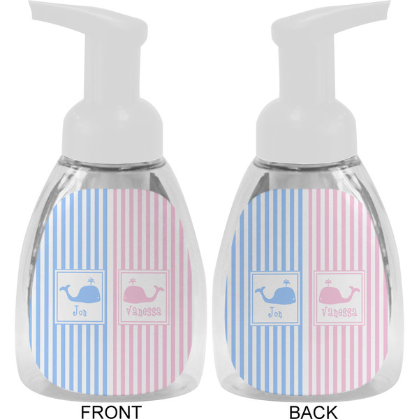 Striped w/ Whales Foam Soap Bottle Approval - White