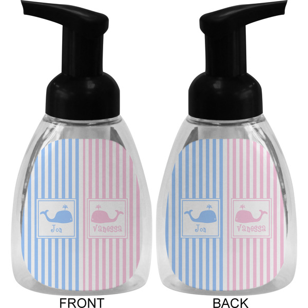 Striped w/ Whales Foam Soap Bottle (Front & Back)