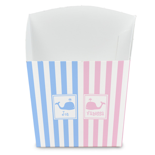 Custom Striped w/ Whales French Fry Favor Boxes (Personalized)