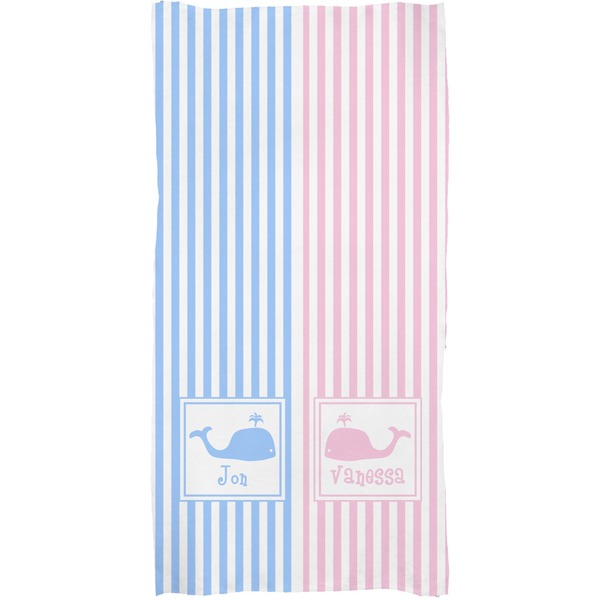 Striped w/ Whales Full Sized Bath Towel - Apvl