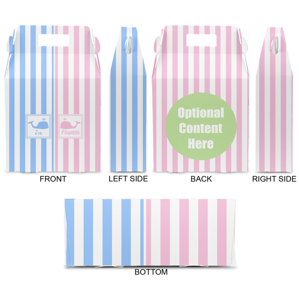 Striped w/ Whales Gable Favor Box - Approval