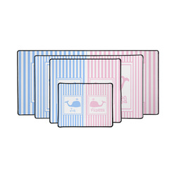 Striped w/ Whales Gaming Mouse Pad (Personalized)