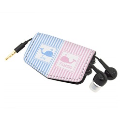 Striped w/ Whales Genuine Leather Cord Wrap (Personalized)
