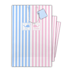 Striped w/ Whales Gift Bag (Personalized)