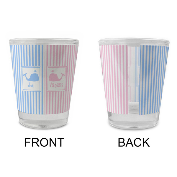 Striped w/ Whales Glass Shot Glass - Standard - APPROVAL