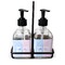 Striped w/ Whales Glass Soap & Lotion Bottle Set (Personalized)