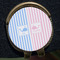 Striped w/ Whales Golf Ball Marker Hat Clip - Gold - Close Up