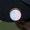 Striped w/ Whales Golf Ball Marker Hat Clip - Gold - On Hat