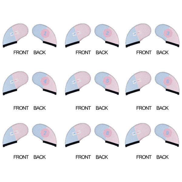 Striped w/ Whales Golf Club Covers - APPROVAL (set of 9)