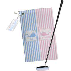 Striped w/ Whales Golf Towel Gift Set (Personalized)